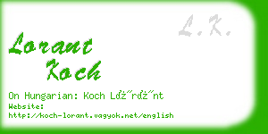 lorant koch business card